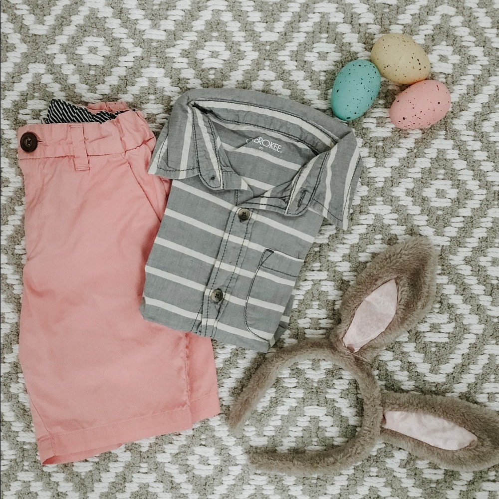 Boys Spring Pink Shorts 🐰 //